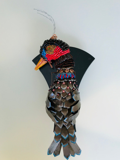#oiseau #art récupération #sculpture #chapeau de G